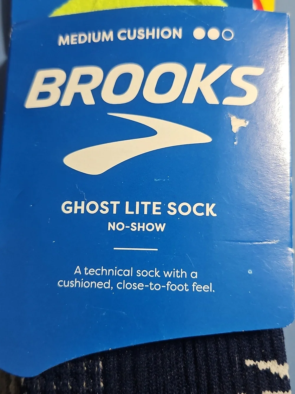 Brooks Unisex Ghost Lite Running Socks - 2 Pack: BLUE/GRAY: NEW IN PACK: SIZE L